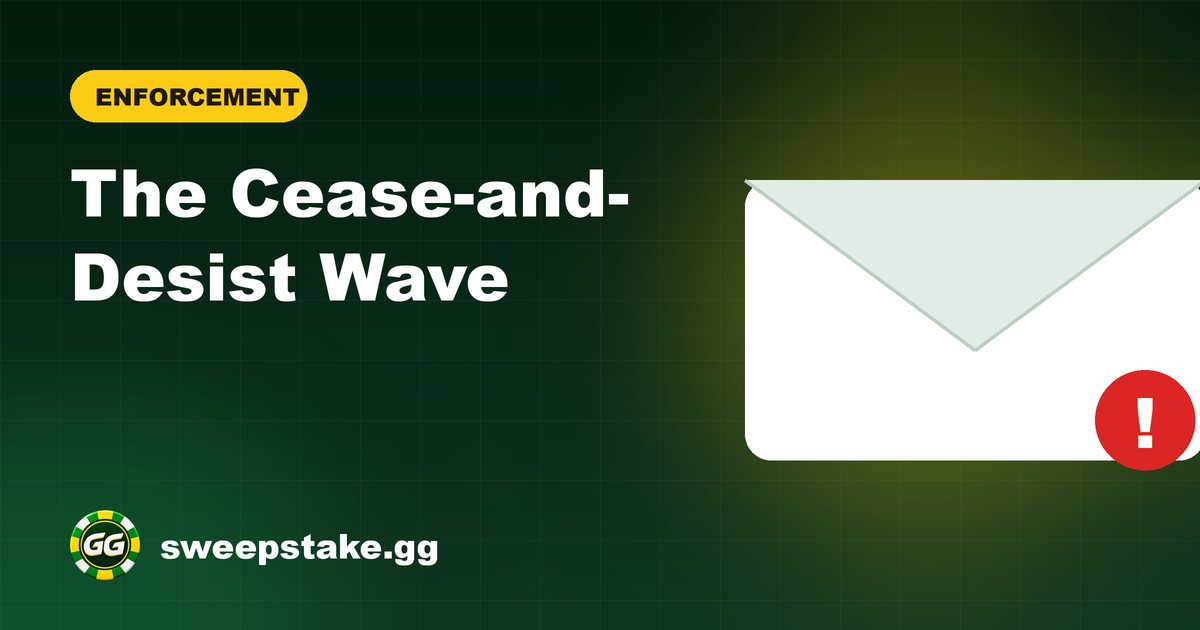 A white envelope with a red warning mark on a dark green background